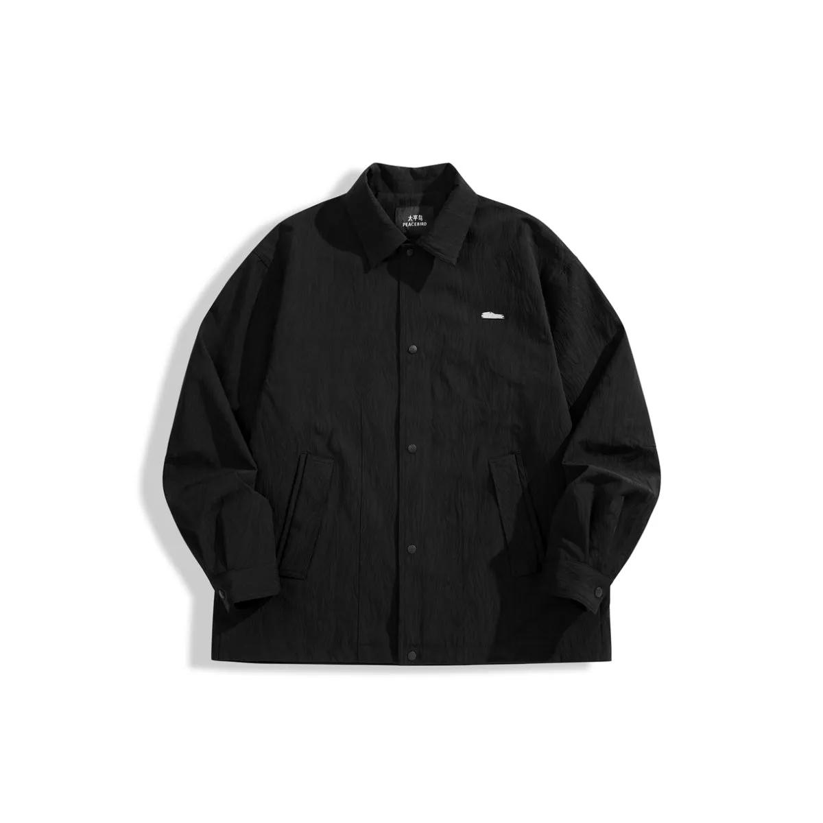 Men's Textured Fabric Shirt Jacket sold by PEACEBIRD