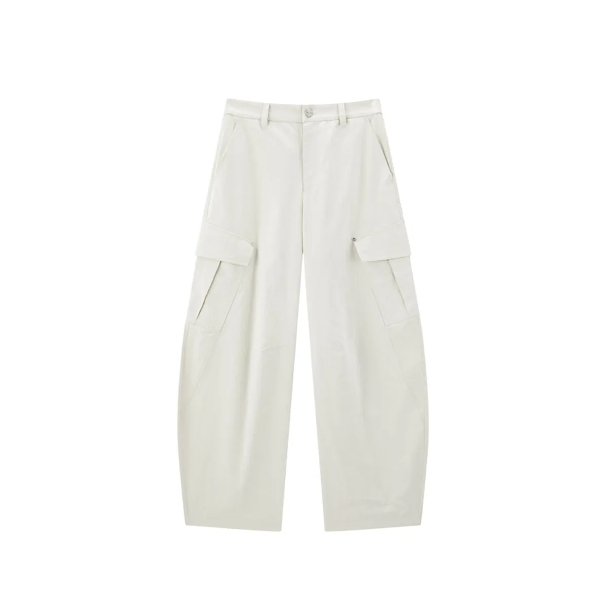 Women's High-Waisted Barrel-Leg Utility Pants sold by PEACEBIRD