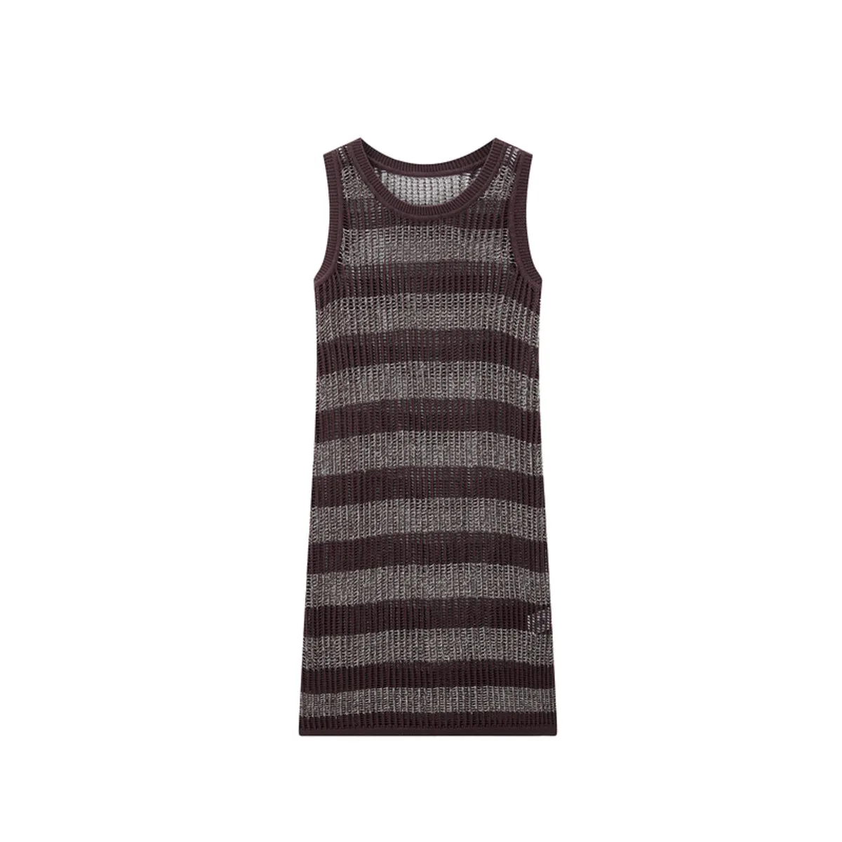 Women's Sleeveless Fitted Striped Knit Dress sold by PEACEBIRD