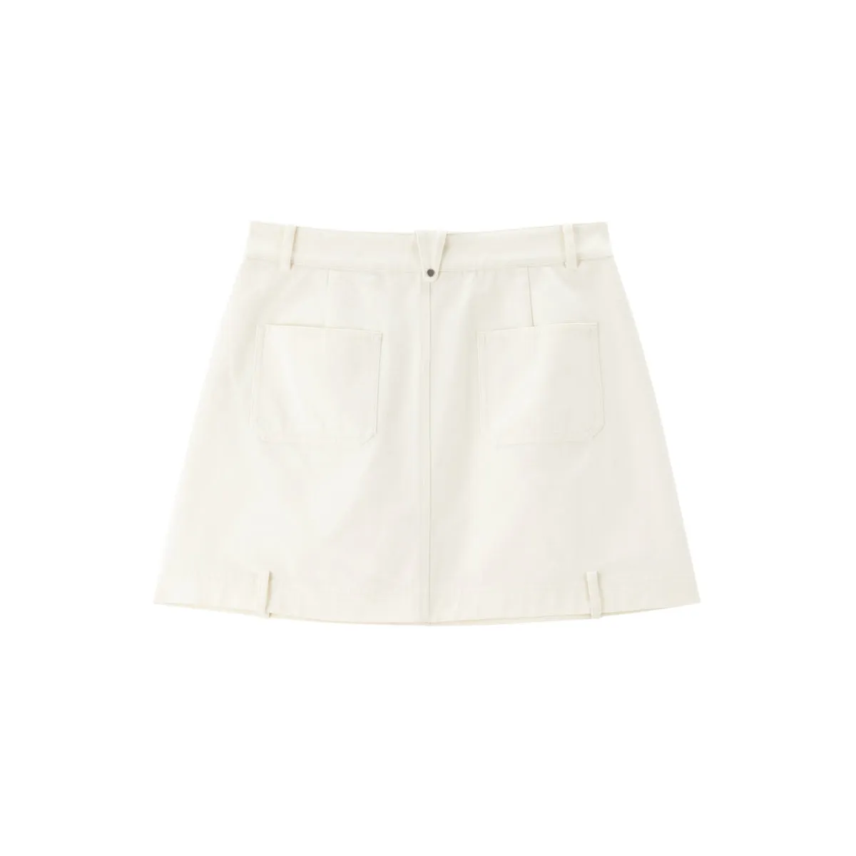 Women's High-Waisted A-Line Denim Skirt sold by PEACEBIRD product image thumbnail 5