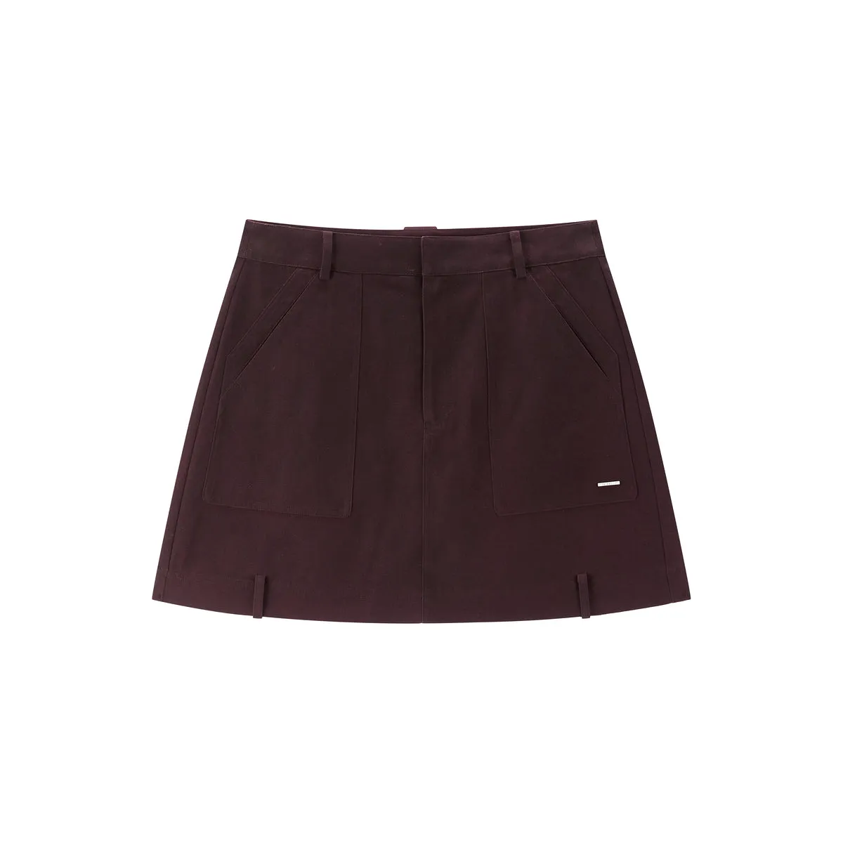 Women's High-Waisted A-Line Denim Skirt sold by PEACEBIRD product image thumbnail 2