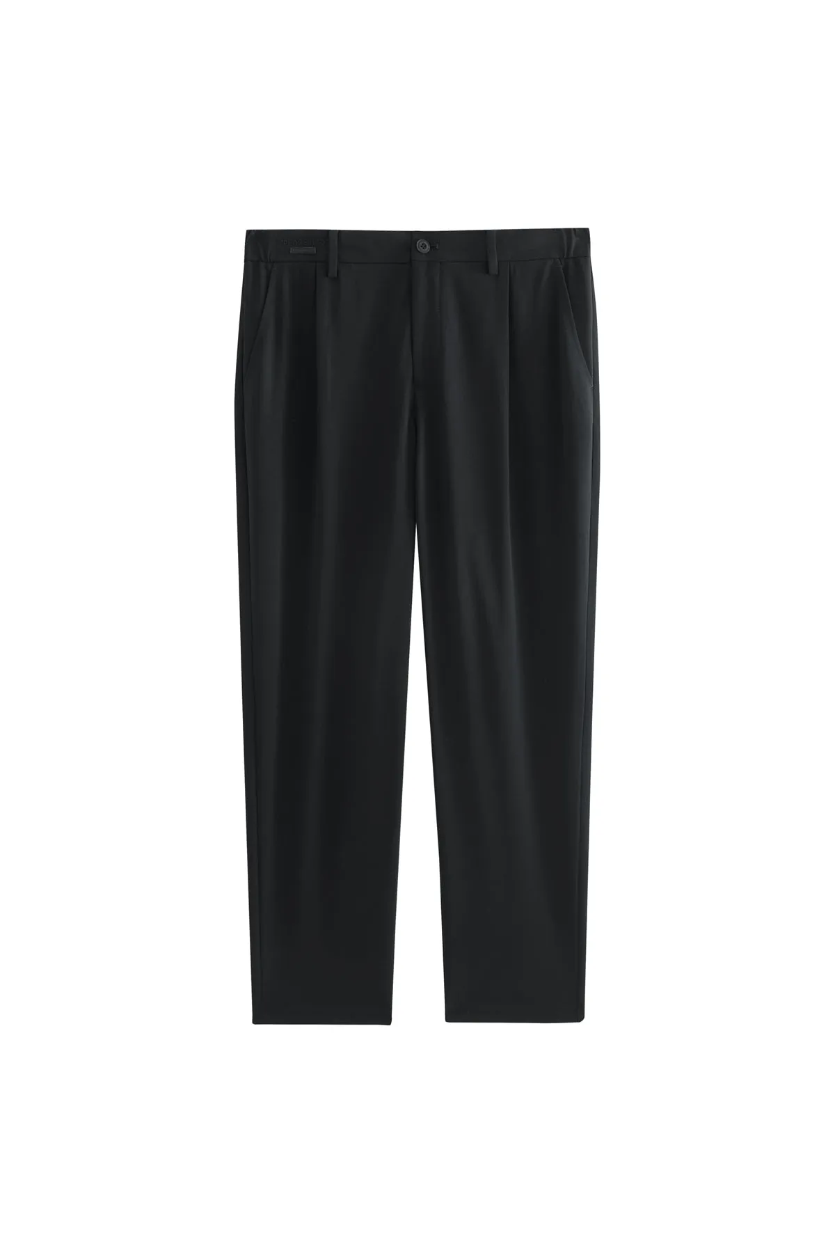 Men's Black Suit Pants in 3D Jacquard sold by PEACEBIRD