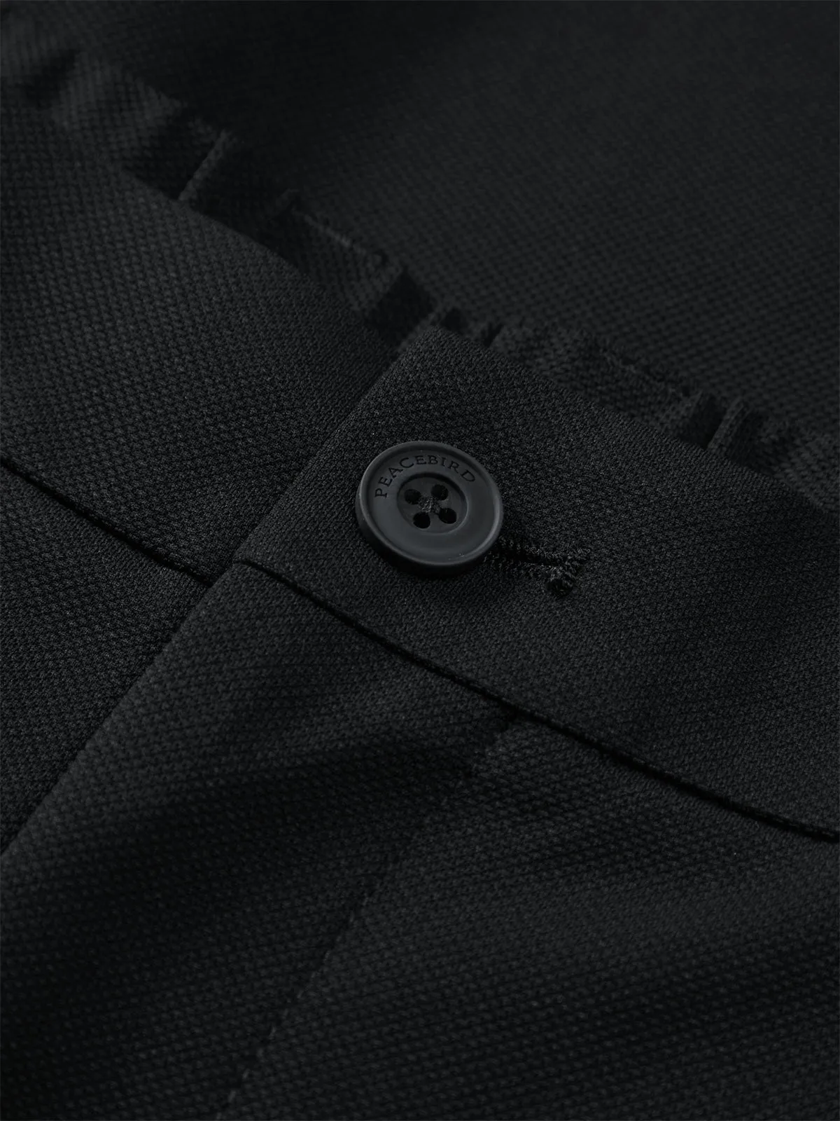 Men's Black Suit Pants in 3D Jacquard sold by PEACEBIRD product image thumbnail 5