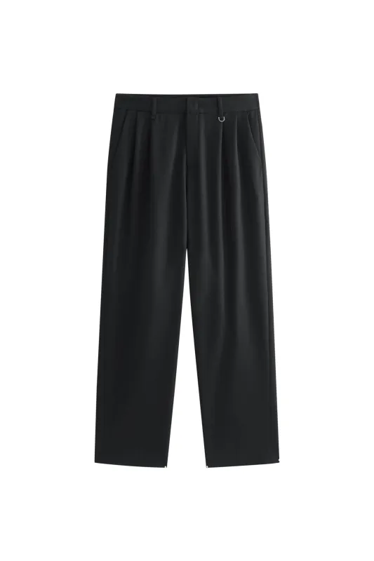 Men's Straight-Leg Textured Suit Pants sold by PEACEBIRD