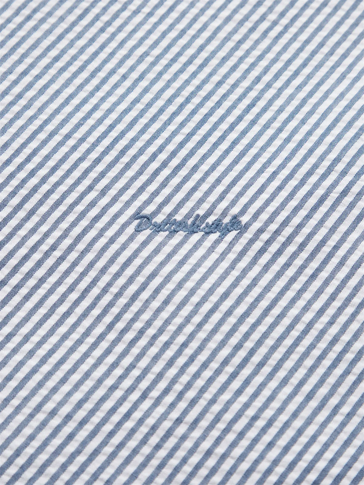 Men's Seersucker Striped Shirt sold by PEACEBIRD product image thumbnail 5