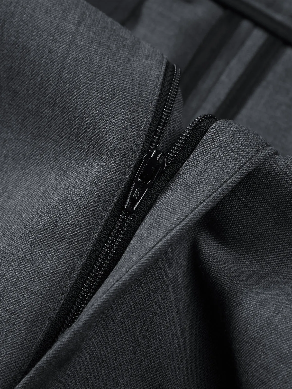 Men's Grey Relaxed Tapered Suit Pants sold by PEACEBIRD product image thumbnail 5