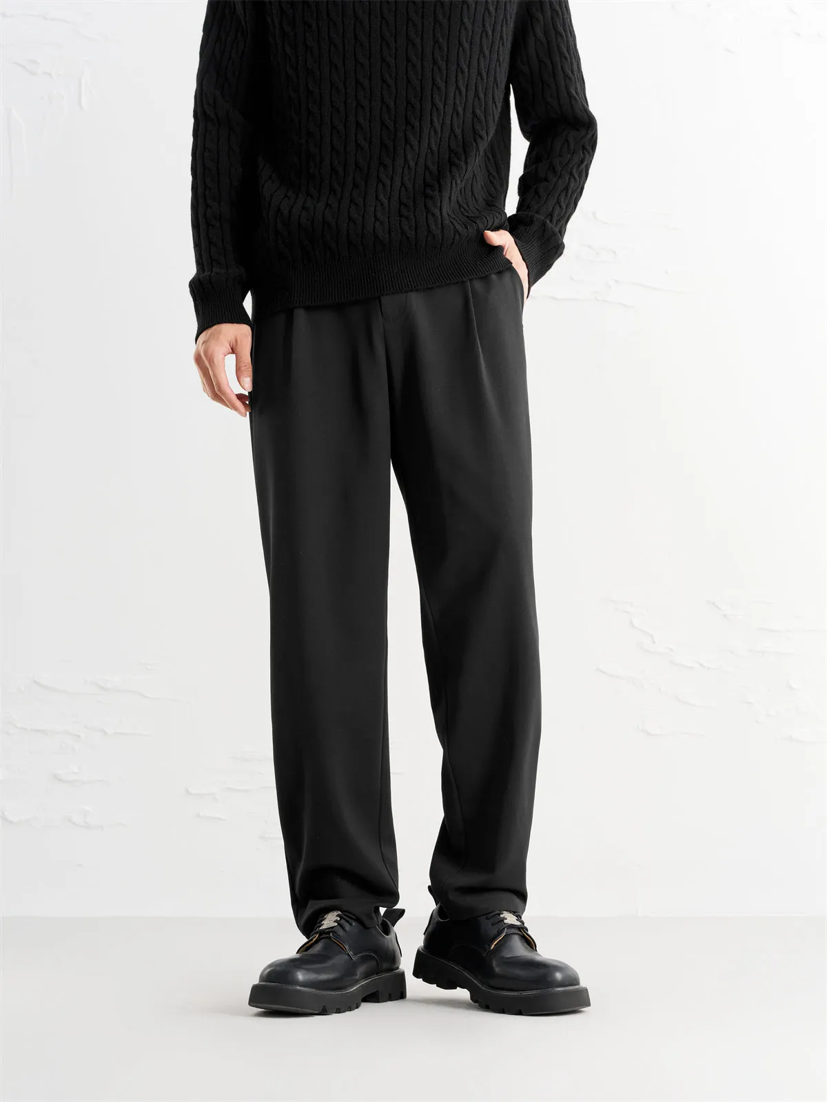 Men's Straight-Leg Textured Sweatpants sold by PEACEBIRD product image thumbnail 2