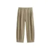 Men's Striped Textured Wide-Leg Trousers sold by PEACEBIRD