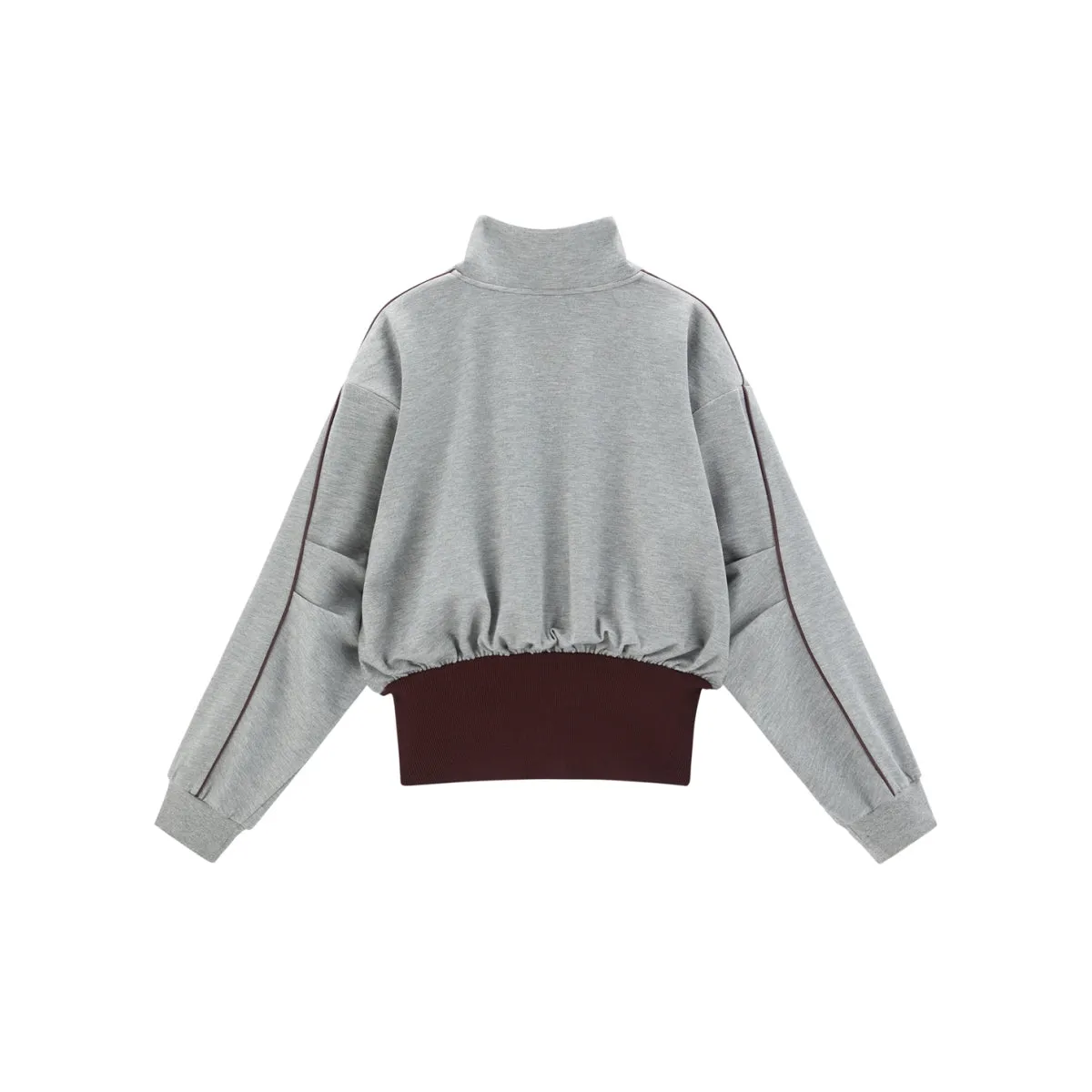 Women's Fitted Waist Cropped Sweatshirt sold by PEACEBIRD product image thumbnail 4