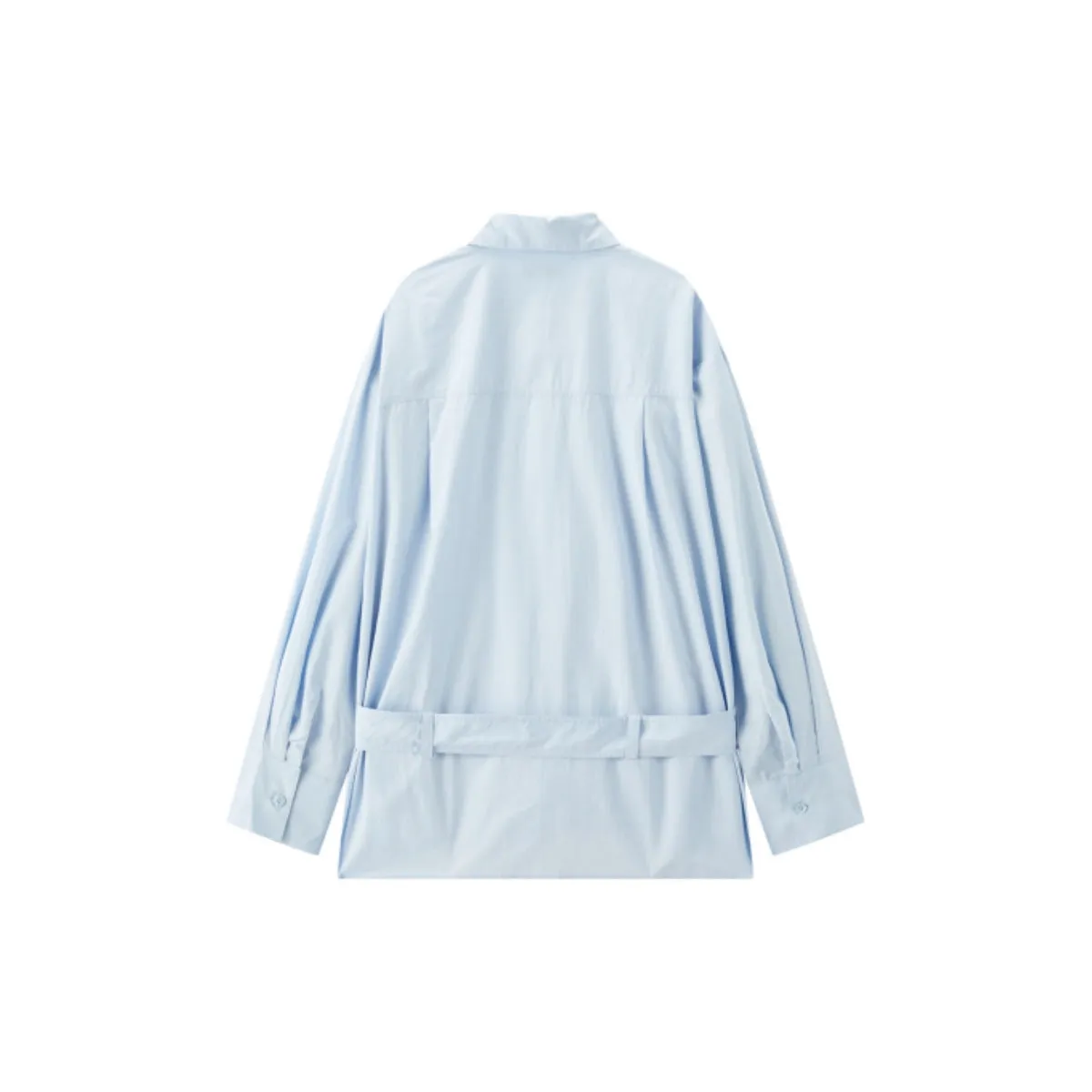 Women's Oversized Shirt with Detachable Belt sold by PEACEBIRD product image thumbnail 3