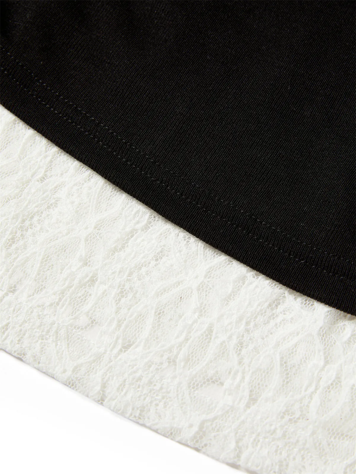Women's Off-Shoulder Cowl Neck T-Shirt with Lace Trim sold by PEACEBIRD product image thumbnail 5