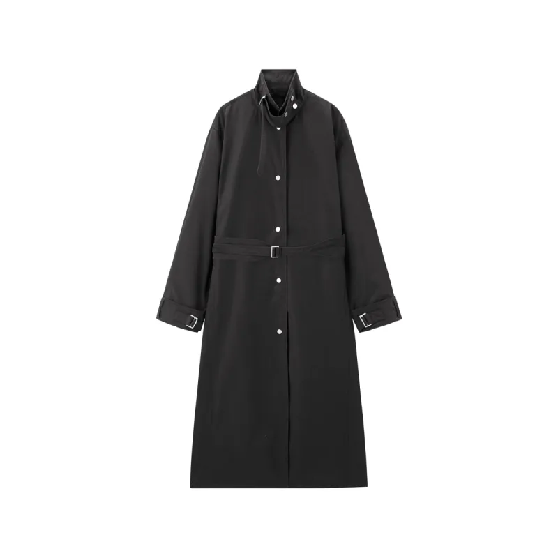 Women's Mid-Length Belted Trench Coat sold by PEACEBIRD