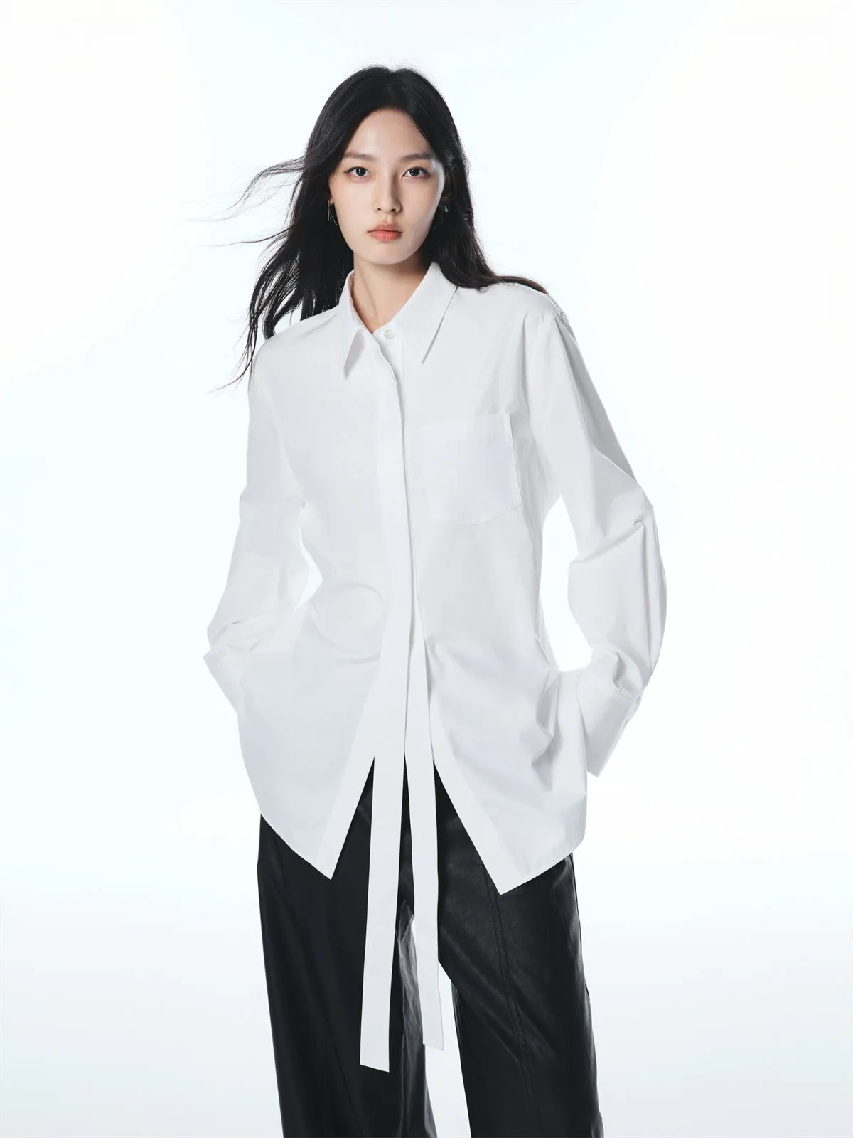 Women's Oversized Cotton Shirt sold by PEACEBIRD product image thumbnail 2