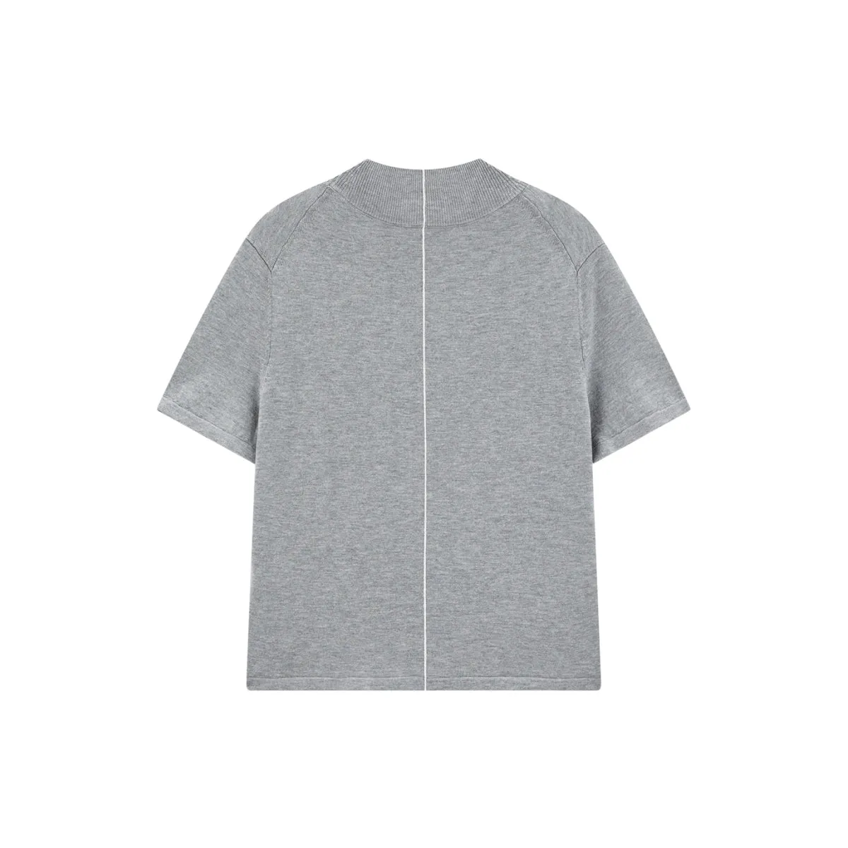 Women's Acetate Short-Sleeve Half Turtleneck Knit Top sold by PEACEBIRD product image thumbnail 3