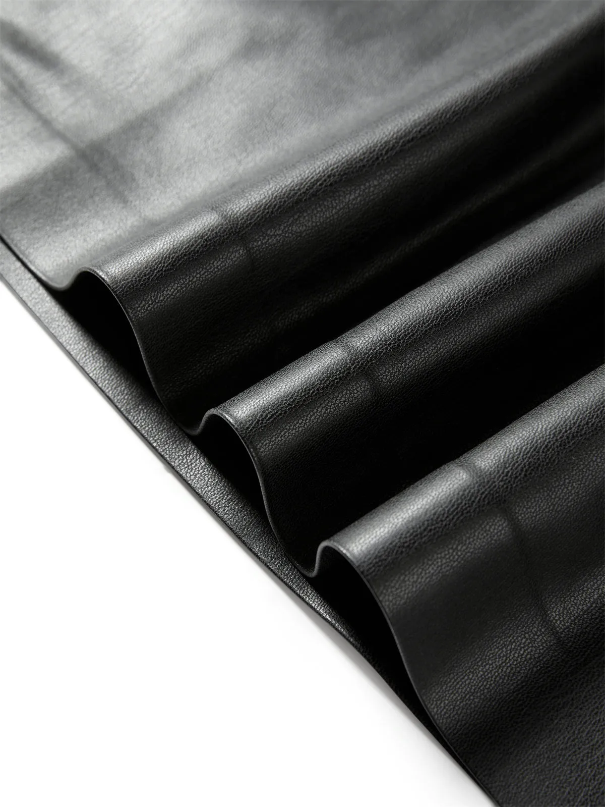 Women's PU Mid-Length Skirt with Elastic Waist sold by PEACEBIRD product image thumbnail 5