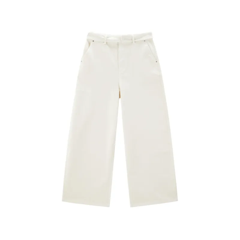 Women's Wide-Leg Jeans with Self-Fabric Belt sold by PEACEBIRD