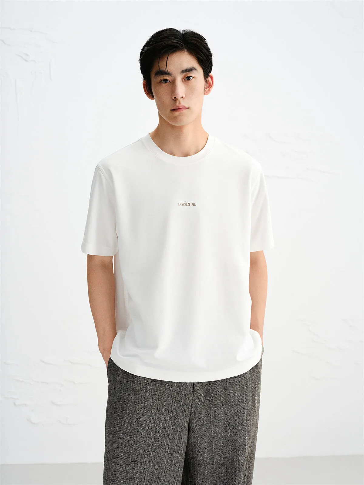 Men's Short-Sleeve T-Shirt with Back Embroidery sold by PEACEBIRD product image thumbnail 3