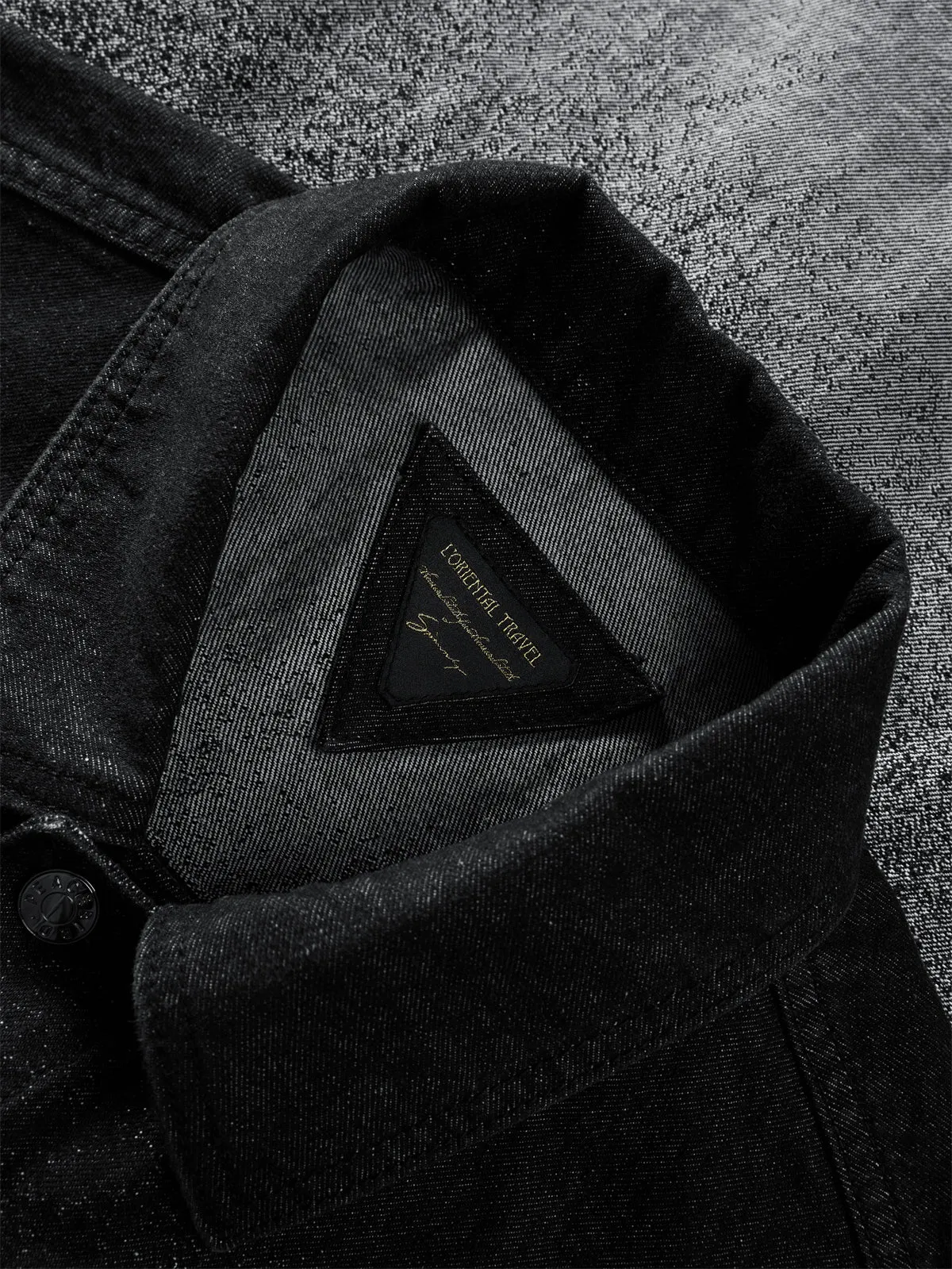 Men's Splatter Fade Jacquard Denim Jacket sold by PEACEBIRD product image thumbnail 5