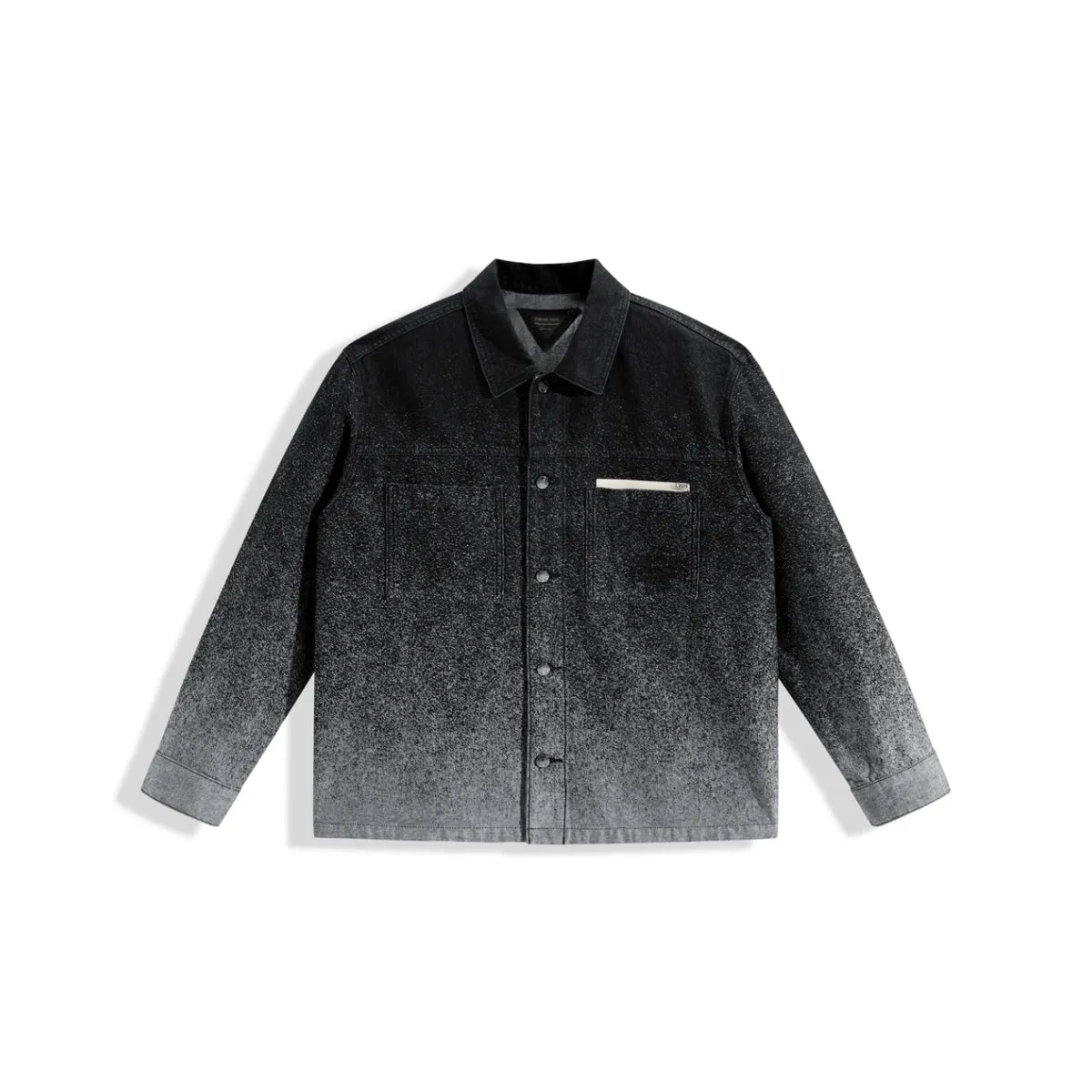 Men's Splatter Fade Jacquard Denim Jacket sold by PEACEBIRD