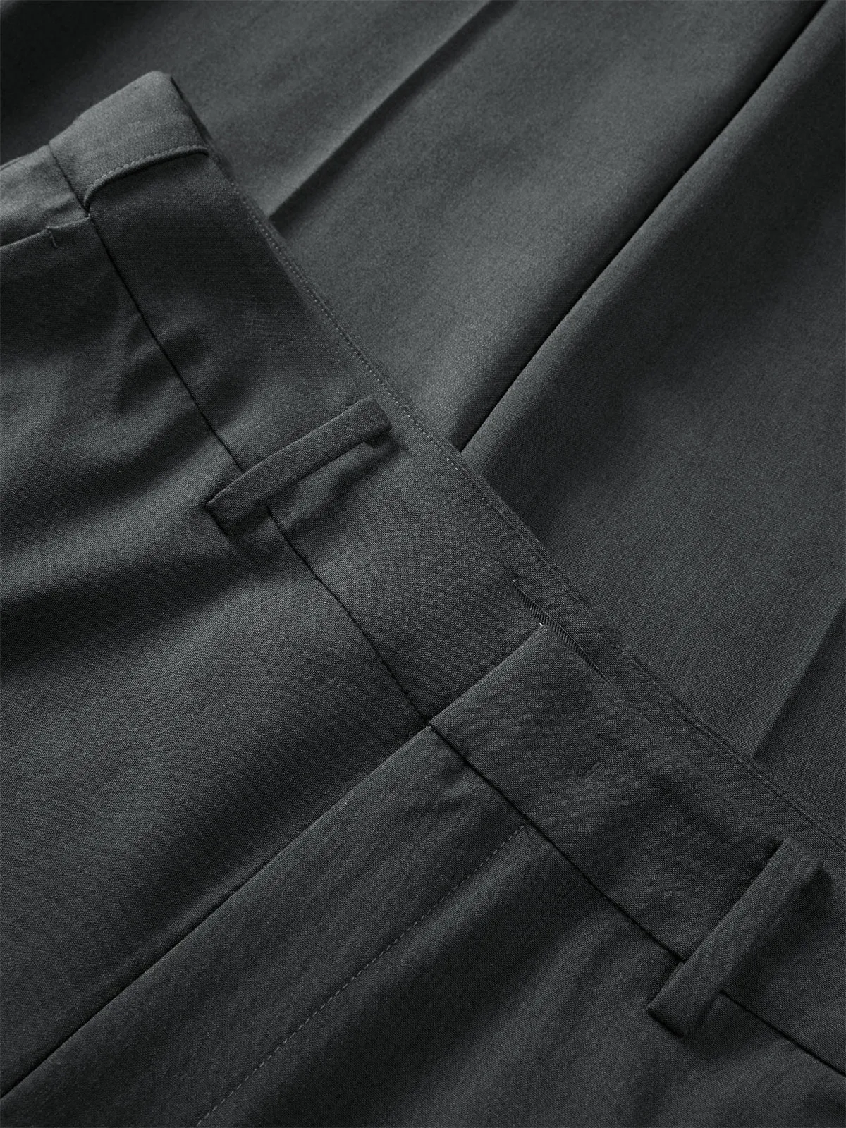 Men's Slim-Fit Gray Dress Pants sold by PEACEBIRD product image thumbnail 4