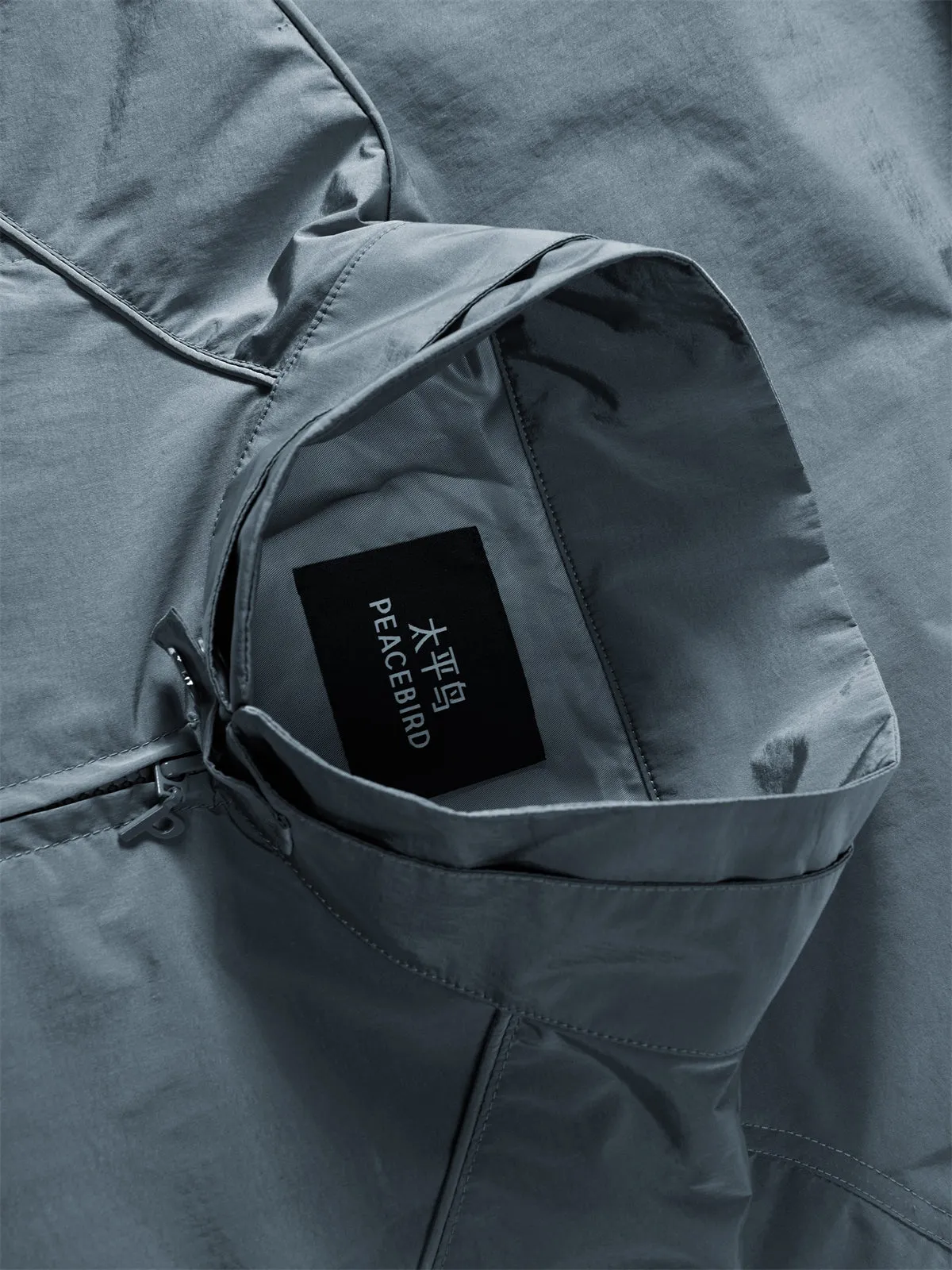 Men's Stand-Collar Relaxed Jacket sold by PEACEBIRD product image thumbnail 4