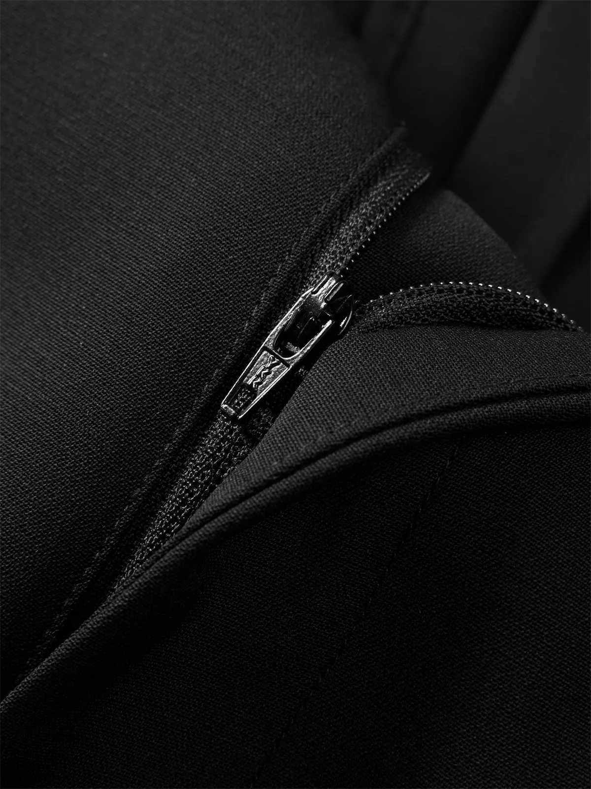 Men's Black Straight-Leg Dress Pants sold by PEACEBIRD product image thumbnail 5