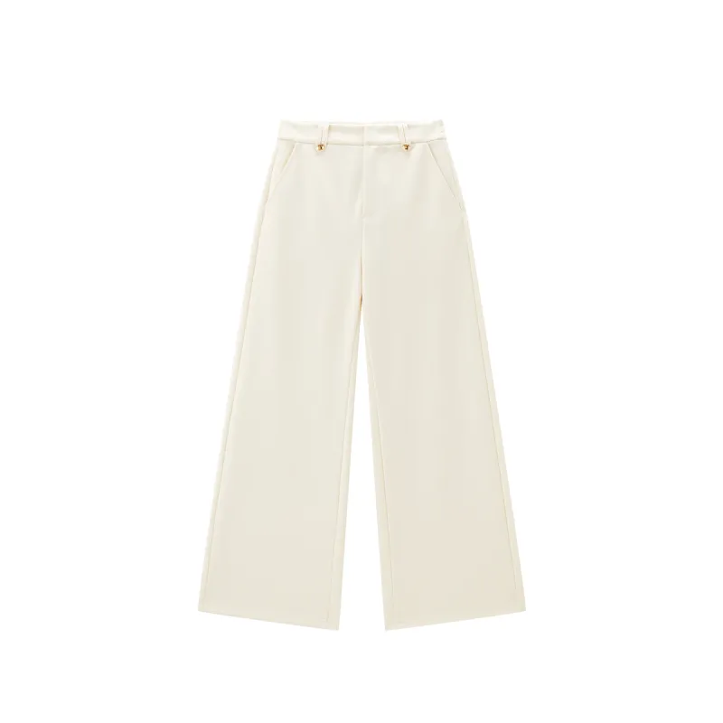 Women's Solid Wide-Leg Pants sold by PEACEBIRD