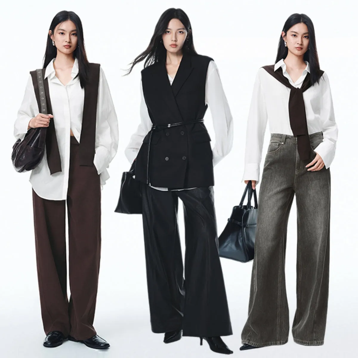 Women's Cupro Shirt with Detachable Cape sold by PEACEBIRD product image thumbnail 3