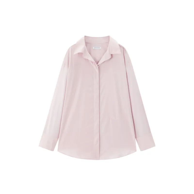 Women's Cupro-Cotton Slim Long-Sleeve Shirt sold by PEACEBIRD