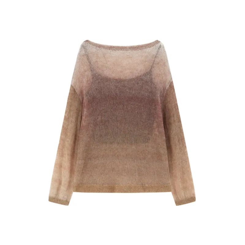 Women's Ombre Mohair Lantern-Sleeve Sweater sold by PEACEBIRD