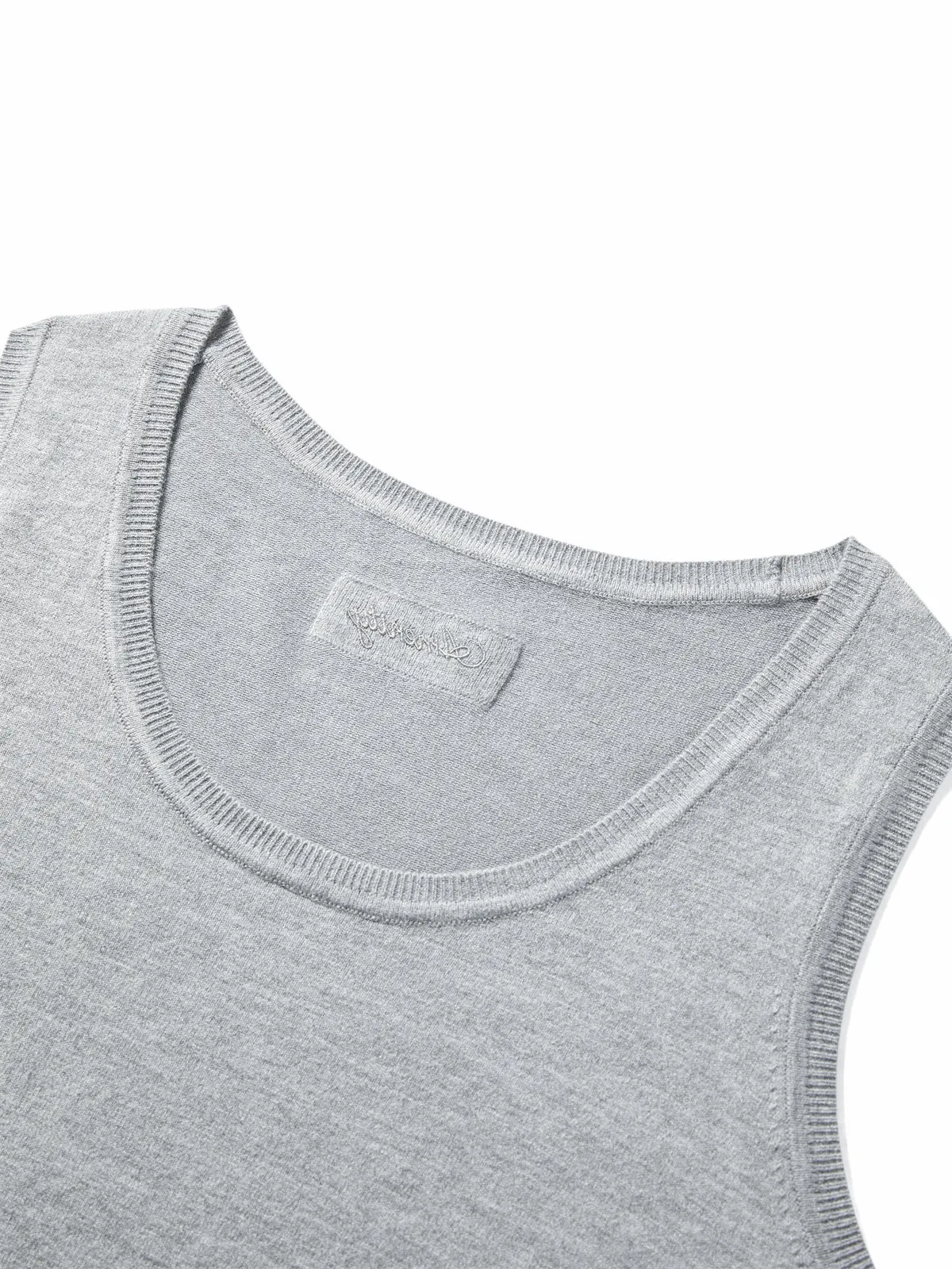 Women's Solid Wool-Blend Tank Top sold by PEACEBIRD product image thumbnail 4