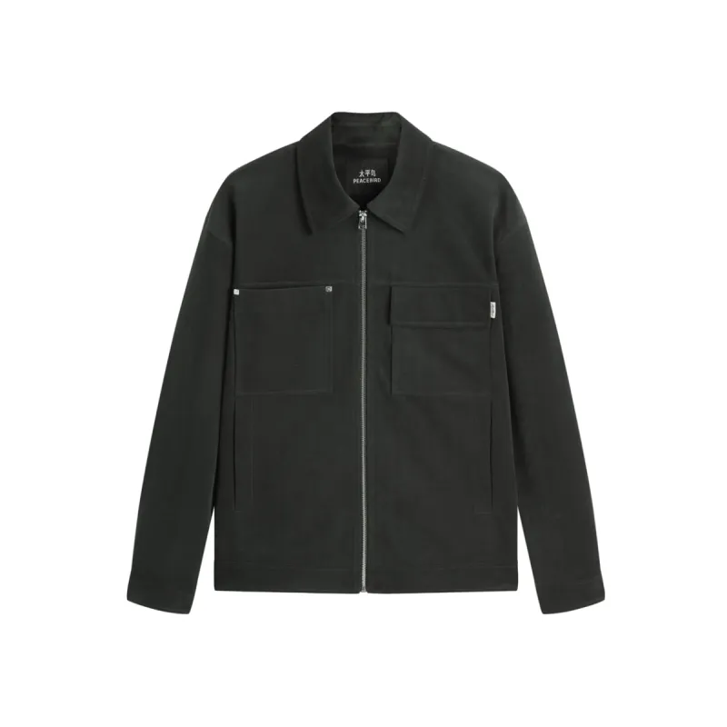 Men's Faux Suede Patch-Pocket Commuter Jacket sold by PEACEBIRD