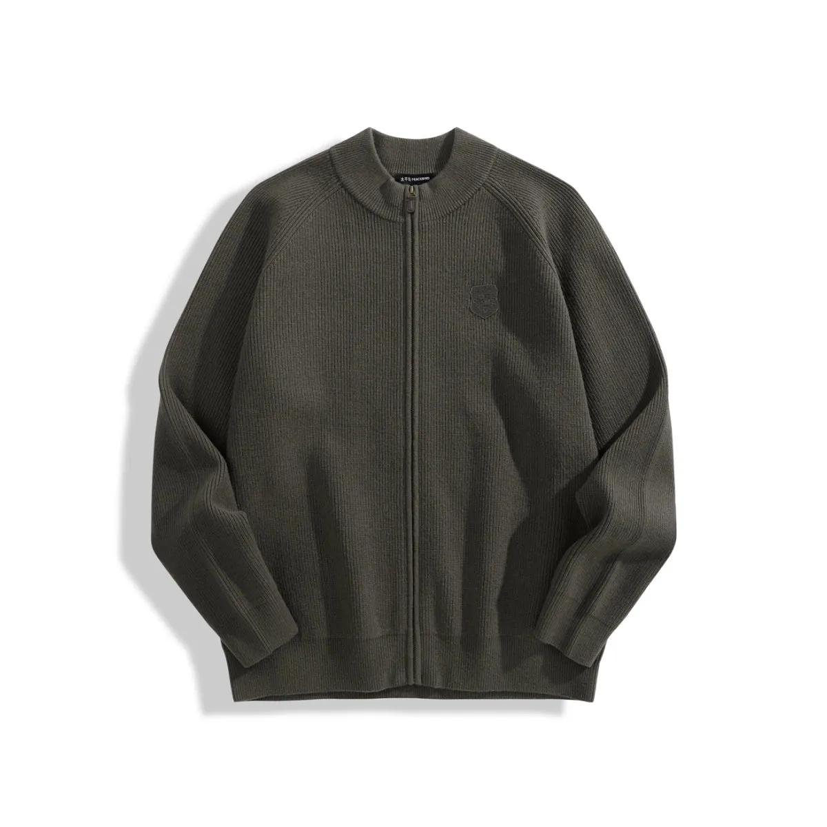 Men's Soft Raglan Zip Cardigan sold by PEACEBIRD