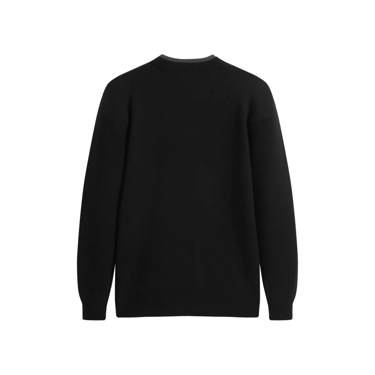 Men's Contrast-Panel Henley Knit Sweater sold by PEACEBIRD product image thumbnail 3