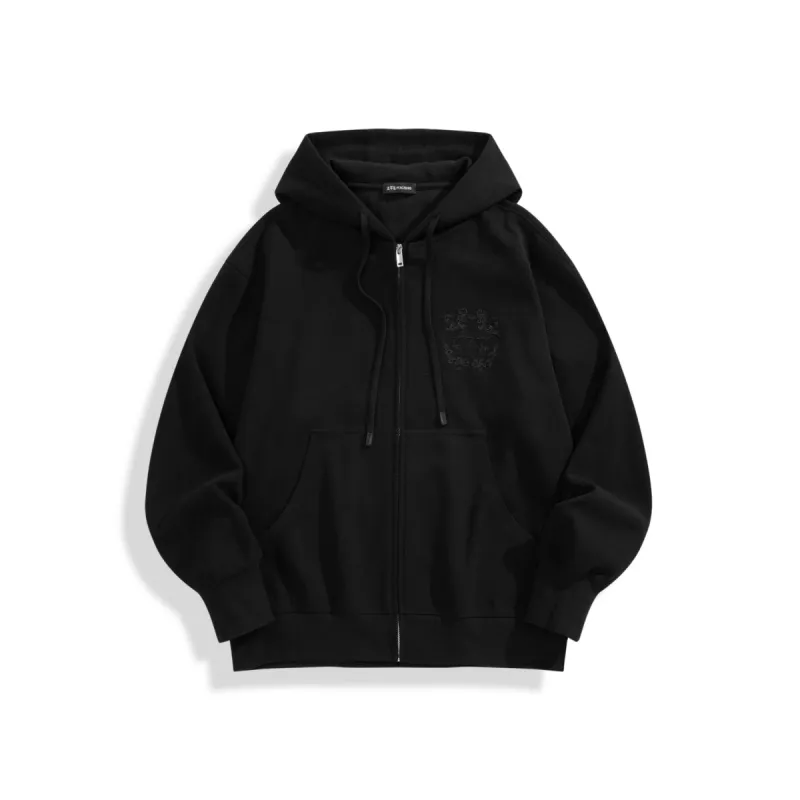 Men's Relaxed Fit Embroidered Hoodie sold by PEACEBIRD