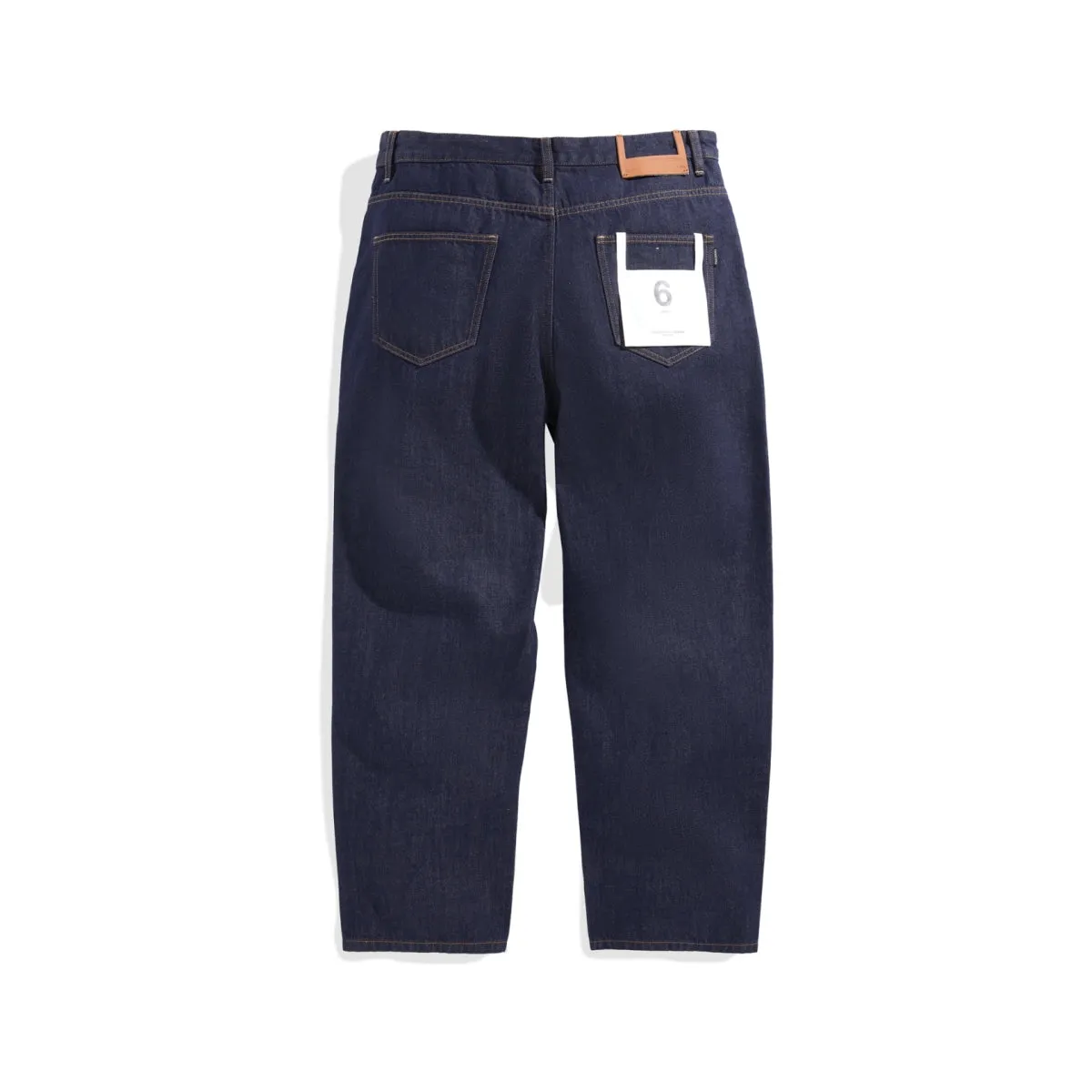 Men's Vintage Contrast-Stitch Wide-Leg Jeans sold by PEACEBIRD product image thumbnail 3