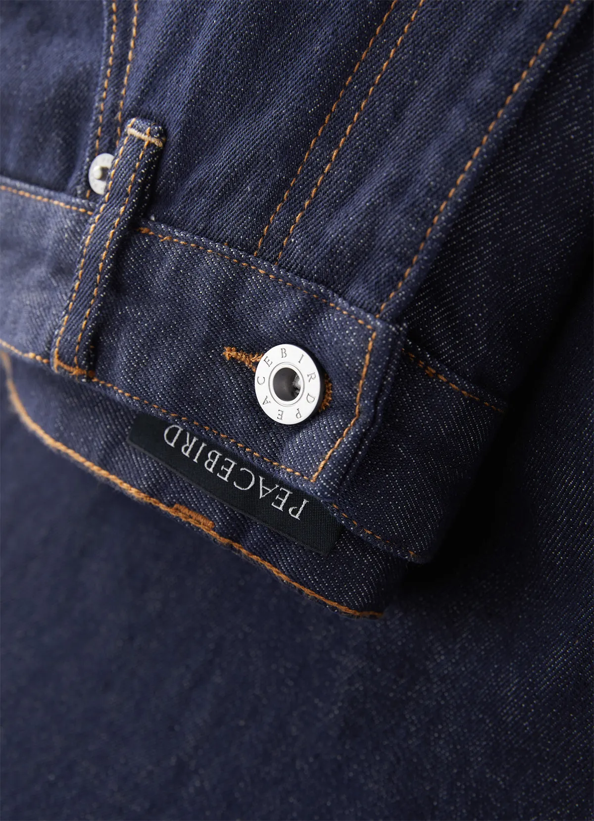 Men's Vintage Contrast-Stitch Wide-Leg Jeans sold by PEACEBIRD product image thumbnail 5