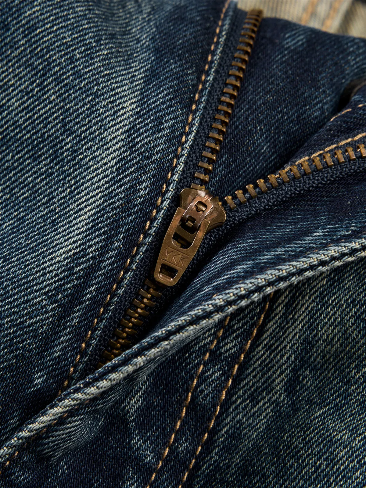 Men's Vintage Washed Wide-Leg Jeans sold by PEACEBIRD product image thumbnail 5