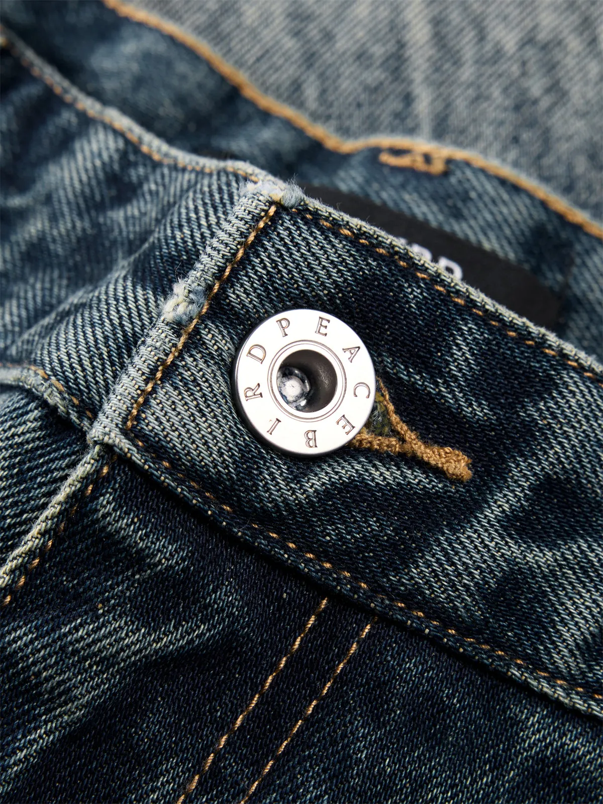 Men's Vintage Washed Wide-Leg Jeans sold by PEACEBIRD product image thumbnail 4
