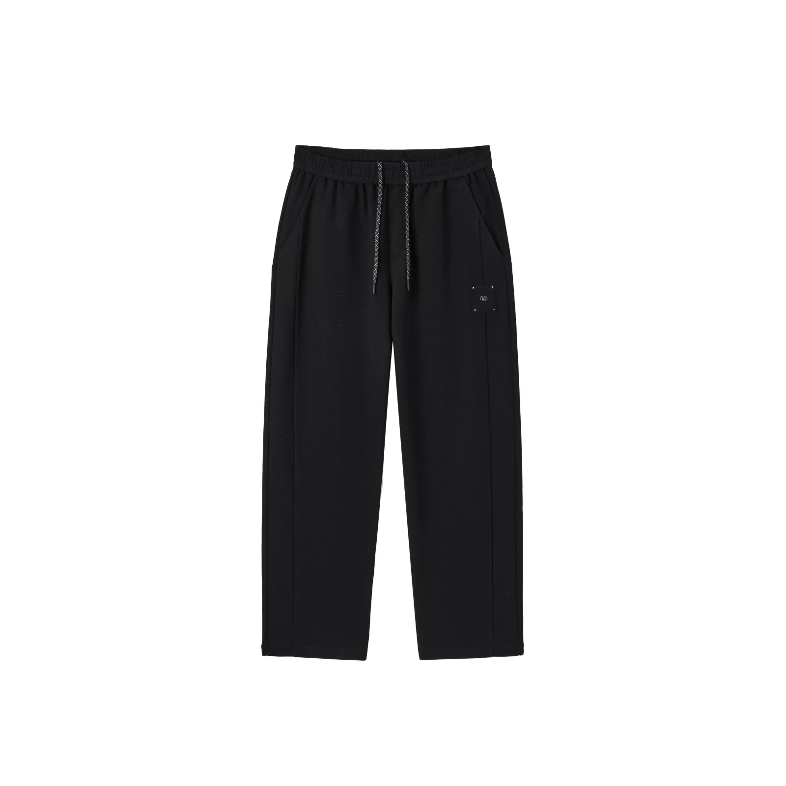 Men's Drawstring Textured Straight Pants sold by PEACEBIRD