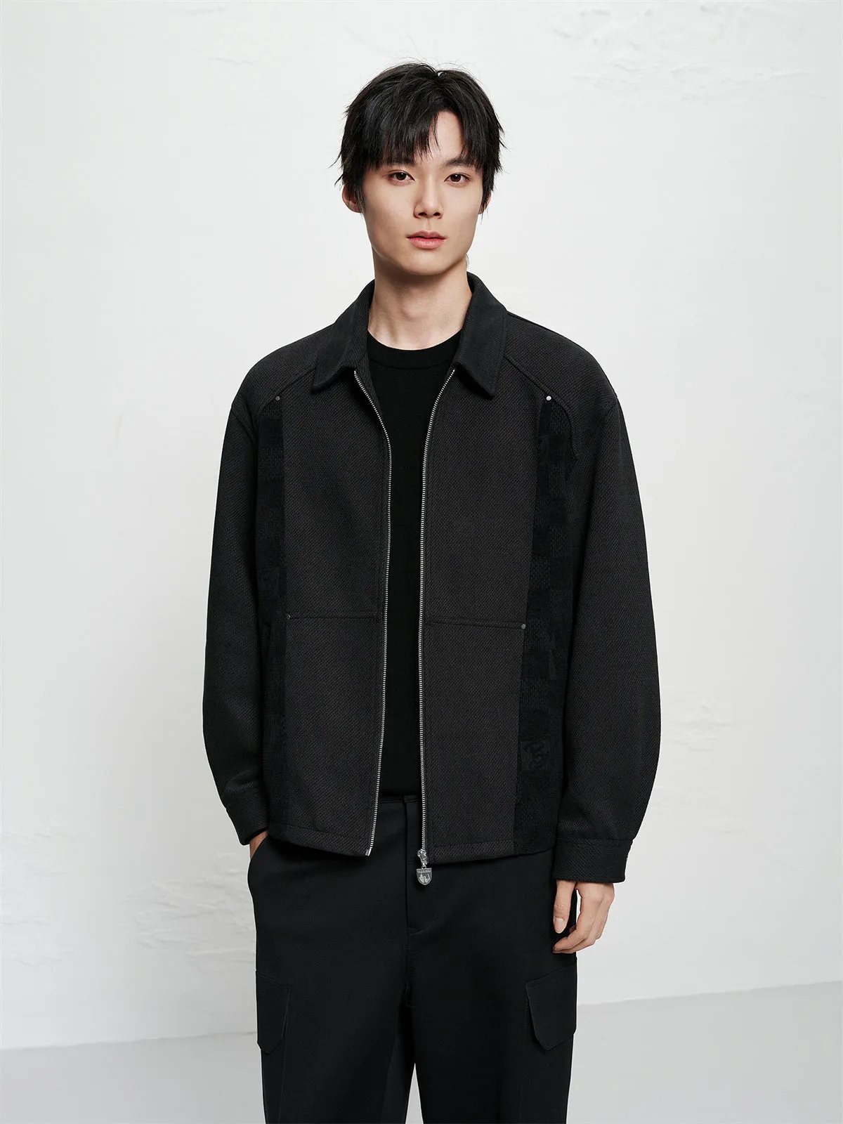 Men's Chenille Tonal Panel Jacket sold by PEACEBIRD product image thumbnail 2