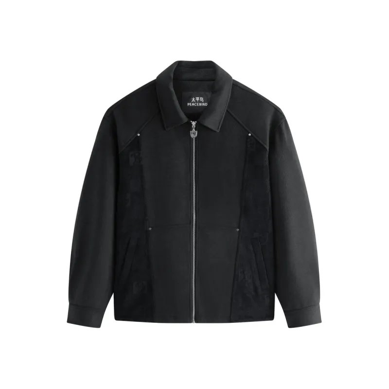 Men's Chenille Tonal Panel Jacket sold by PEACEBIRD