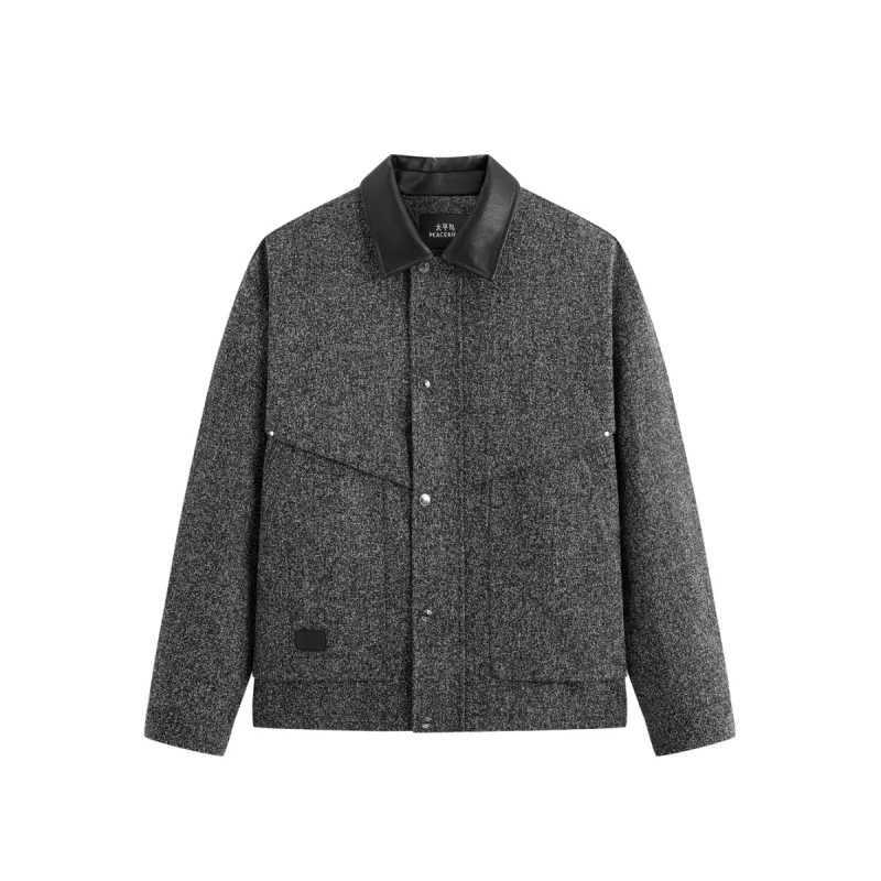 Men's Tweed-Texture Jacket sold by PEACEBIRD