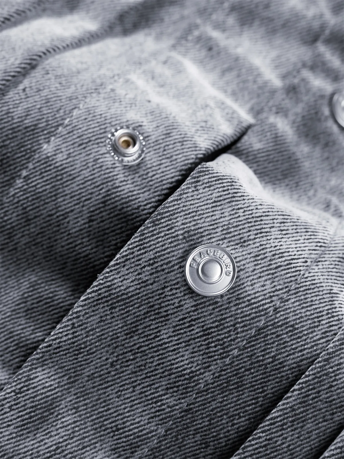 Men's Flocked Denim Jacket sold by PEACEBIRD product image thumbnail 5