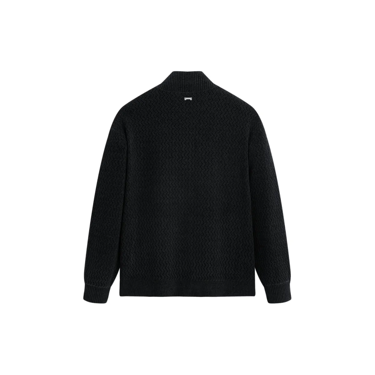 Men's Chenille Jacquard Zip-Up Cardigan sold by PEACEBIRD product image thumbnail 3