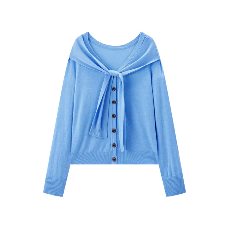 Women's Knit Cardigan with Detachable Cape sold by PEACEBIRD