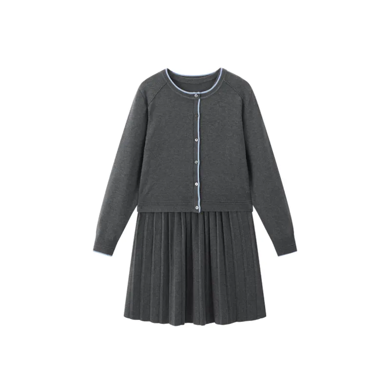 Women's Cardigan and Dress Two-Piece Set sold by PEACEBIRD