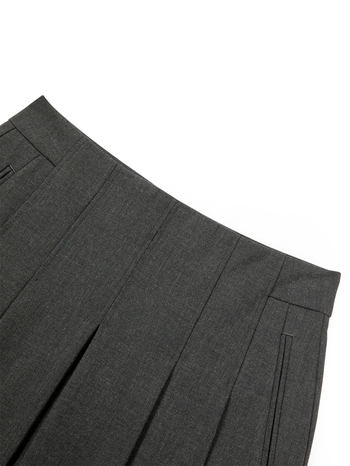 Women's High-Waist Pleated Midi Skirt sold by PEACEBIRD product image thumbnail 4