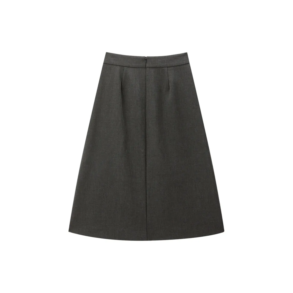 Women's High-Waist Pleated Midi Skirt sold by PEACEBIRD product image thumbnail 3