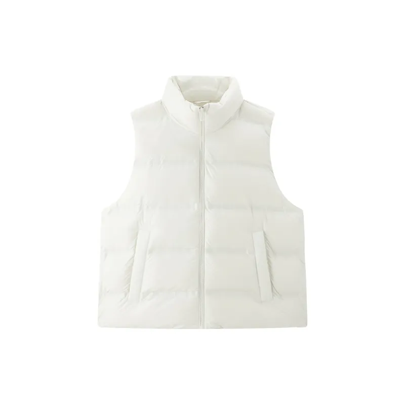 Women's Bonded Stand-Collar Down Vest sold by PEACEBIRD